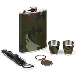Подарочный набор 5 в 1 Полевой: фляжка 270 мл, 2 рюмки,брелок, открывалка-штопор, 17 х 21.5 см 112 - Simaland фото 5