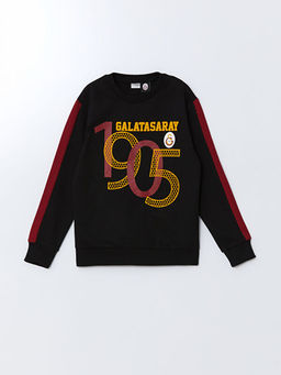 Bisiklet Yaka Galatasaray Bask?l? Erkek ?ocuk Sweatshirt