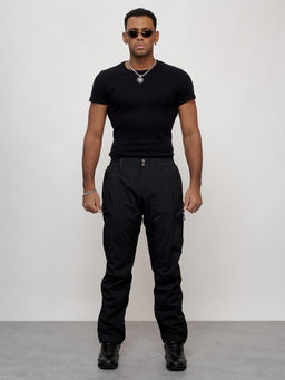 Брюки утепленные зимние спортивные черного цвета - Mtforce фото 8