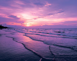 ФРЕЯ PCF-27 Картина на холсте с подрамником 50 х 40 см Лиловый закат