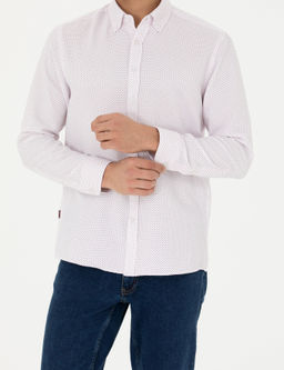 Bordo Slim Fit Uzun Kollu G_mlek