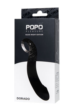 Анальный стимулятор TOYFA POPO Pleasure Dorado, водонепроницаемый, силикон, черный, 18 см, 3,5 см  фото 7