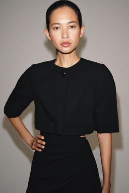 BLAZER CROPPED ZW COLLECTION / Negro - Zara фото 2