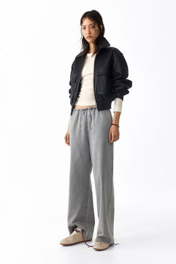 Pantal?n denim con cord?n de ajuste - H&m фото 6
