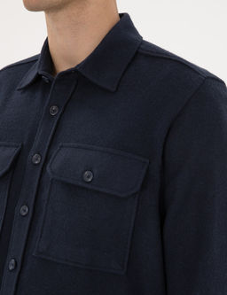 Lacivert Comfort Fit Uzun Kollu G_mlek