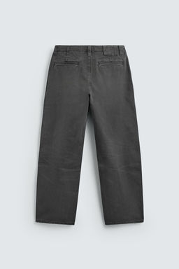PANTAL?N CHINO RELAXED FIT LAVADO / Gris - Zara фото 8