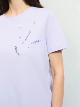 Футболка из хлопка с принтом / Zarina  фото 6