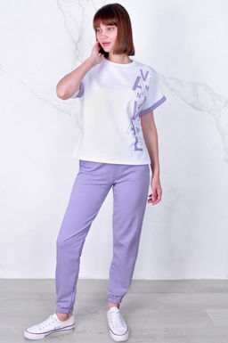 Арт. 2357 Костюм с брюками женский 44-52 (5 шт) Цвет:верх- кэмел, низ- кэмел - Калинка фото 49