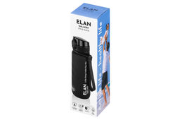 Бутылка для воды 500 мл 6,5*6,5*23 см "Style Matte" с углублениями д/пальцев, черная