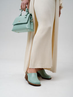 Сабо 5132.23663br.Мята+коричневый