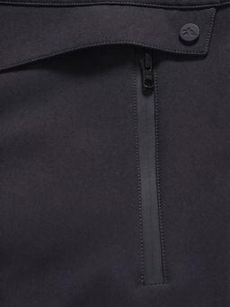 Ветровка женская софтшелл виндстоппер с капюшоном спортивная черного цвета 9616_1Ch