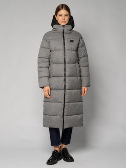 Пальто женское 12411-23044 grey melange/black - Eleganzza фото 2