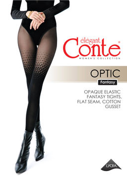 Колготки фантазийные CONTE Колготки с имитацией гольфинов OPTIC nero - Conte elegant фото 5