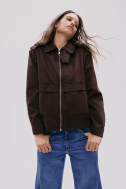Chaqueta de sarga con cuello camisero - H&m фото 5