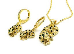 Комплект Серьги и Подвеска Гепард, 45см