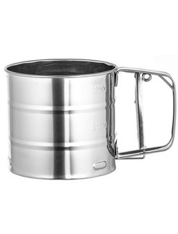 Кружка-сито для муки, механическое, нерж. сталь LR07-40 /LARA/