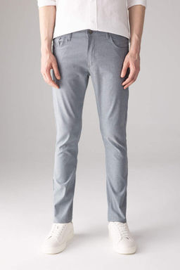 Брюки-чиносы узкого кроя из парусины - Defacto фото 4