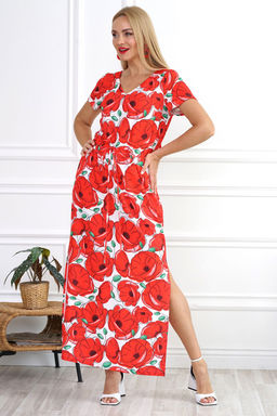 Платье ALANI 2133 красные маки
