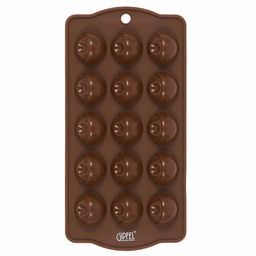 52277 GIPFEL Форма для отливки шоколадных фигур DELIZIA, 15 ячеек, 21х10,5х1,5см, силикон - Werner фото 4