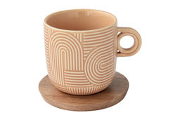 Набор чашек Радуга, бежевая, коричневая, 0,25 л, 2 шт - Easy life фото 5