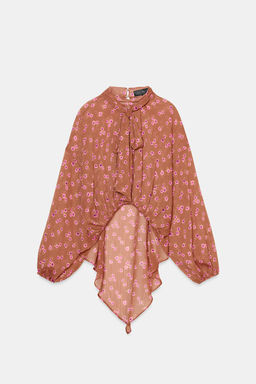 PRINTED SHIRT WITH BOW - Zara фото 7