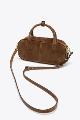SPLIT SUEDE MINI BAG WITH DOUBLE HANDLE - Zara фото 2