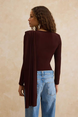 Kahverengi Pelerin Detayl? Buzgulu Orme Party Body TPRSS26BD00012 - Trendyolmilla фото 4