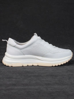 05-PDL250-1 WHITE Кроссовки женские (натуральная кожа)