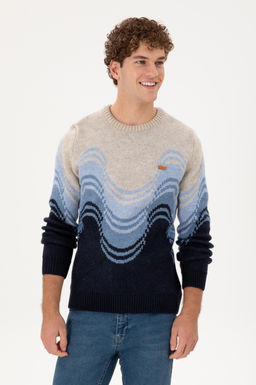 Erkek Regular Fit Bisiklet Yaka Lacivert Kazak