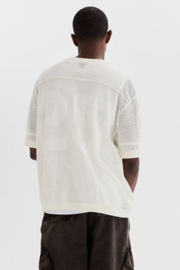 Camiseta de malla Boxy Relaxed Fit - H&m фото 5