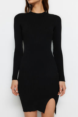 TRENDYOLMILLA Lacivert Mini Triko Y?rtmacl? Vucuda Oturan Elbise TWOAW23EL01416  фото 19