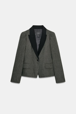 ZW COLLECTION COMBINED HERRINGBONE BLAZER - Zara фото 5