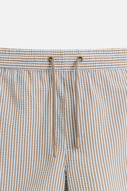 SEERSUCKER MID-LENGTH SWIMMING TRUNKS - Zara фото 5