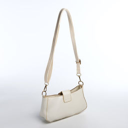 Сумка-багет на молнии, цвет белый - Simaland фото 2