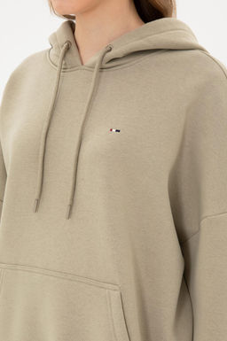 Kad_n A__k Haki Basic Sweatshirt Sepette S_rpriz _ndirim - U.s. polo assn фото 5
