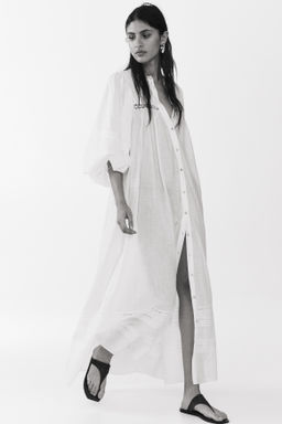 Vestido t?nica oversize con cintur?n de anudar - H&m фото 3