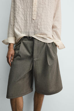 BERMUDA CARGO RELAXED WIDE FIT / Tostado oscuro