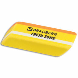Цена за 3шт. Ластик большой BRAUBERG "Fresh Zone" цвет ассорти, прямоугольный, скошенный