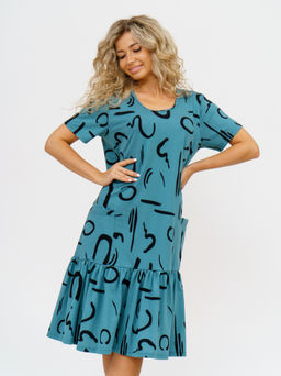 872 Платье "Темно-бирюзовый"