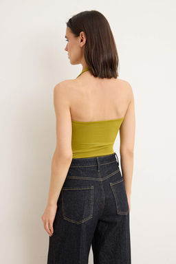 Siyah Duz Fitted Boyundan Baglamal? Kolsuz Aksesuar Detayl? C?tc?tl? Esnek Orme Body TWOSS26BD00025 - Trendyolmilla фото 8
