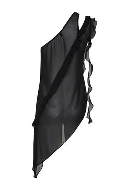 Siyah F?rf?rl? Dokuma Bluz TPRSS24BZ00022 - Trendyolmilla фото 9