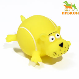 Игрушка пищащая Собакомяч для собак, 10 см, жёлтая