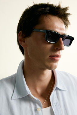 CAMISA REGULAR FIT ALGOD?N - LINO / Azul cielo - Zara фото 6