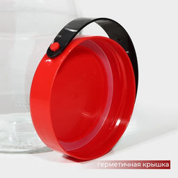 Банка для сыпучих продуктов Macro, 1.7 л, с пластиковой крышкой и ручкой, стекло