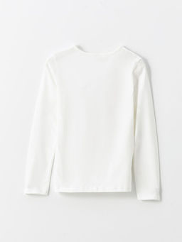 Bisiklet Yaka K?z ?ocuk Ti??rt - Waikiki фото 2