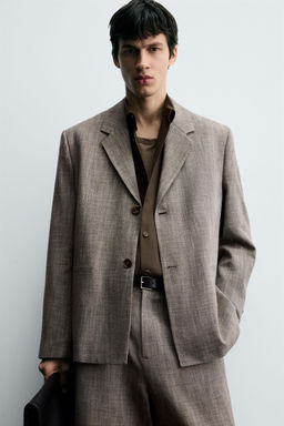TEXTURED SUIT BLAZER - Zara фото 8