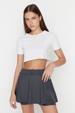 TRENDYOLMILLA Siyah 2 Katmanl? Ici Sortlu Tenis Orme Spor Sort Etek TWOSS22SR00067  фото 2