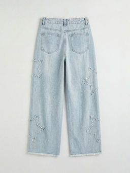 Wideleg K?z ?ocuk Jean Pantolon