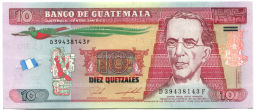 Банкнота 10 кэтцалей 2019 года Гватемала