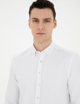Bej Slim Fit Uzun Kollu G_mlek